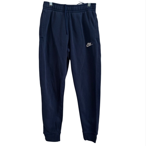 Nike Mens Club Tech Fleece Joggers XS Navy Blue Casual School Teen - Picture 1 of 4